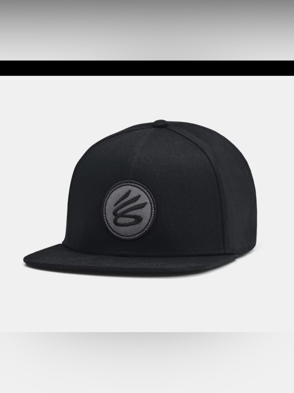 UNDER ARMOUR Curry Flat Brim Men's Snapback Hat Cap Black 1383487-001 NEW